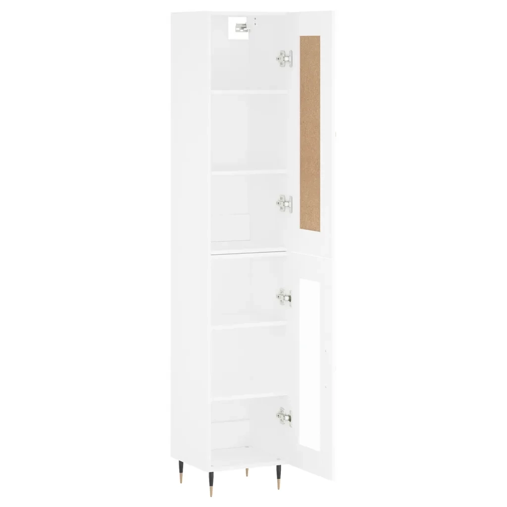 Credenza Bianca 34,5x34x180 cm in Legno Multistrato 3200369