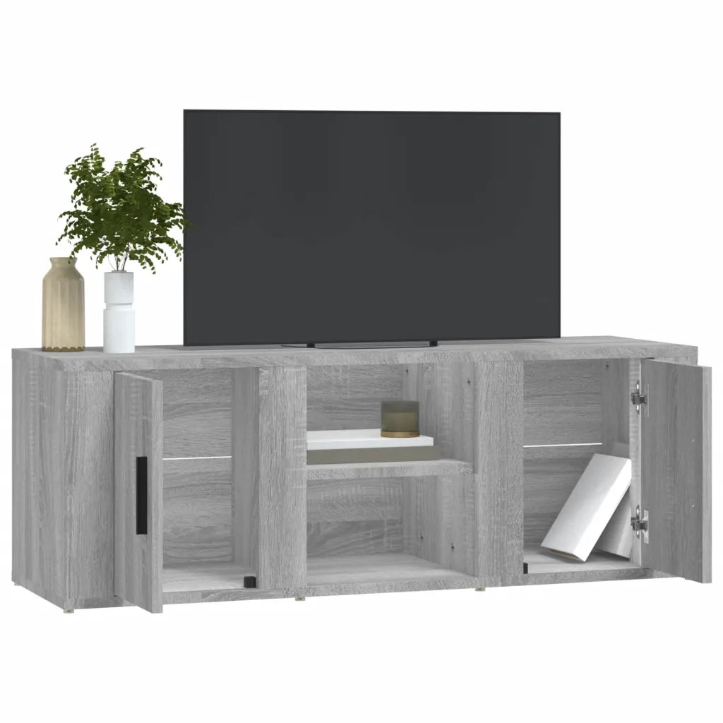 Mobile TV Grigio Sonoma 100x31,5x35 cm in Legno Multistrato 819434