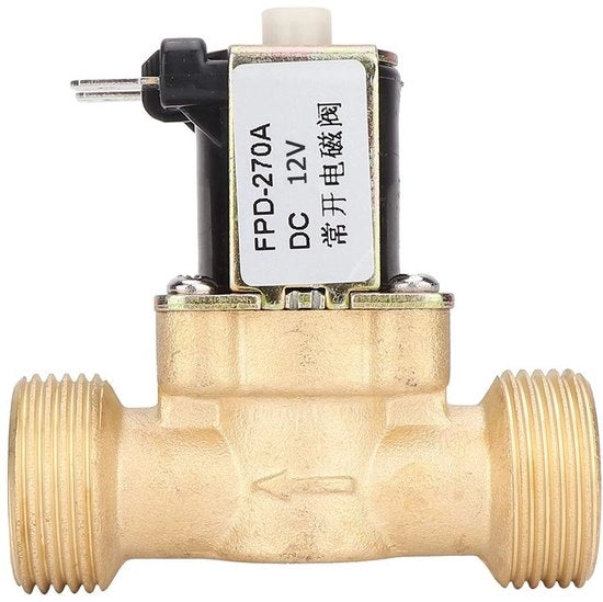 Valvola di rilascio automatico magnetico per irrigazione esterna G3/4 in ottone, alimentata da 12V DC