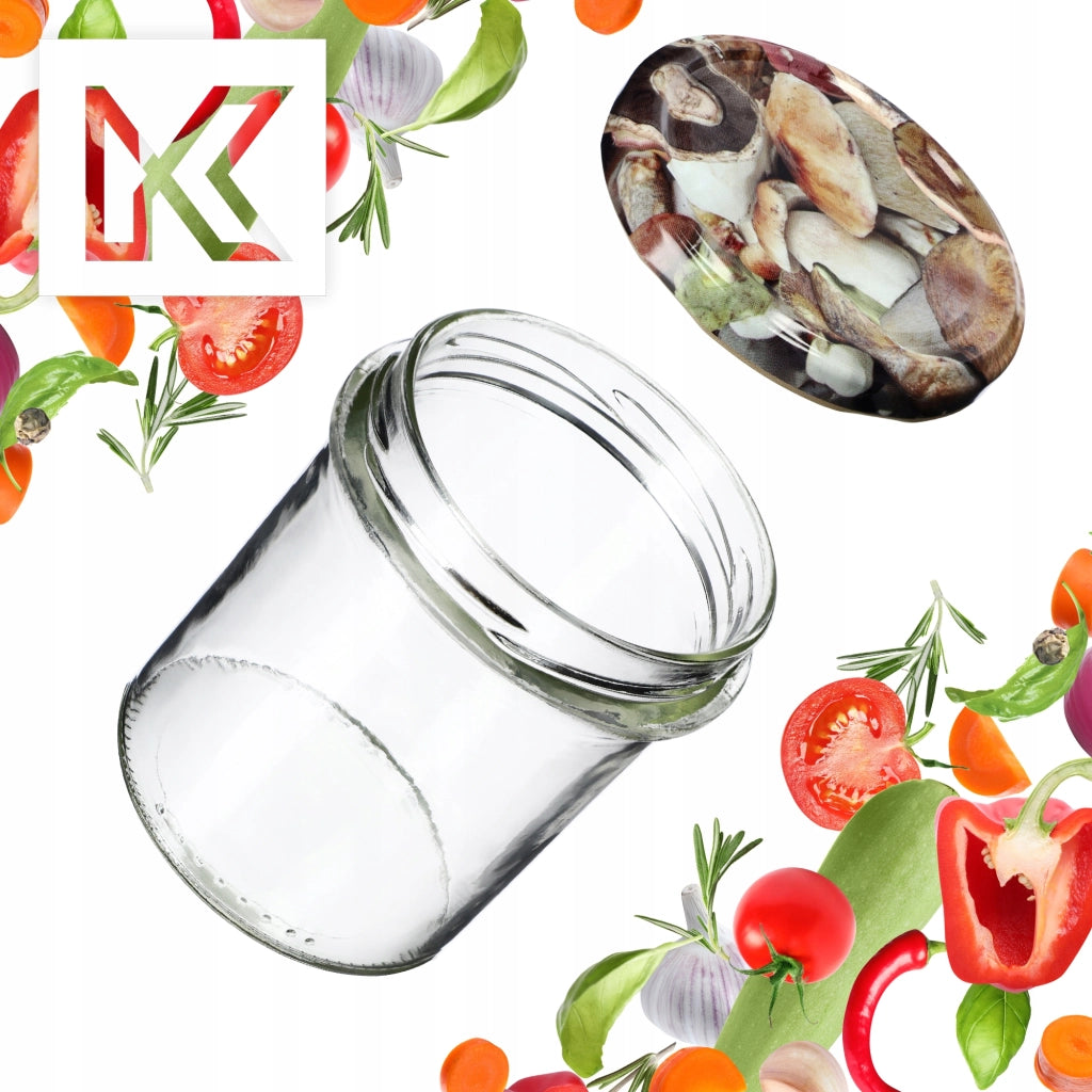 KADAX 50x Barattolo 350ml Barattoli di Vetro per Conserve Marmellata Miele Tappi Fi82