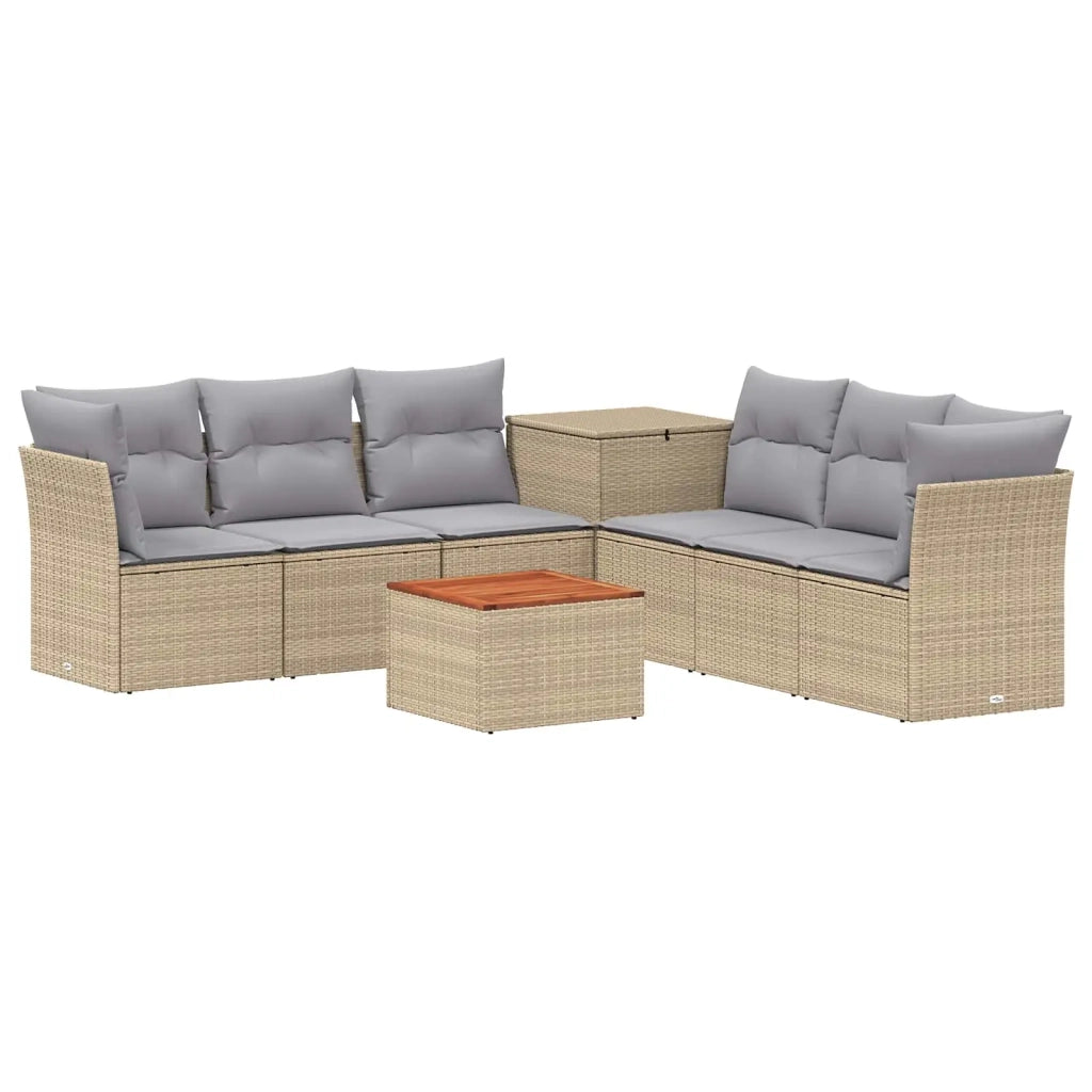 Set di divani 8 pz Beige e Grigio Chiaro 3448289