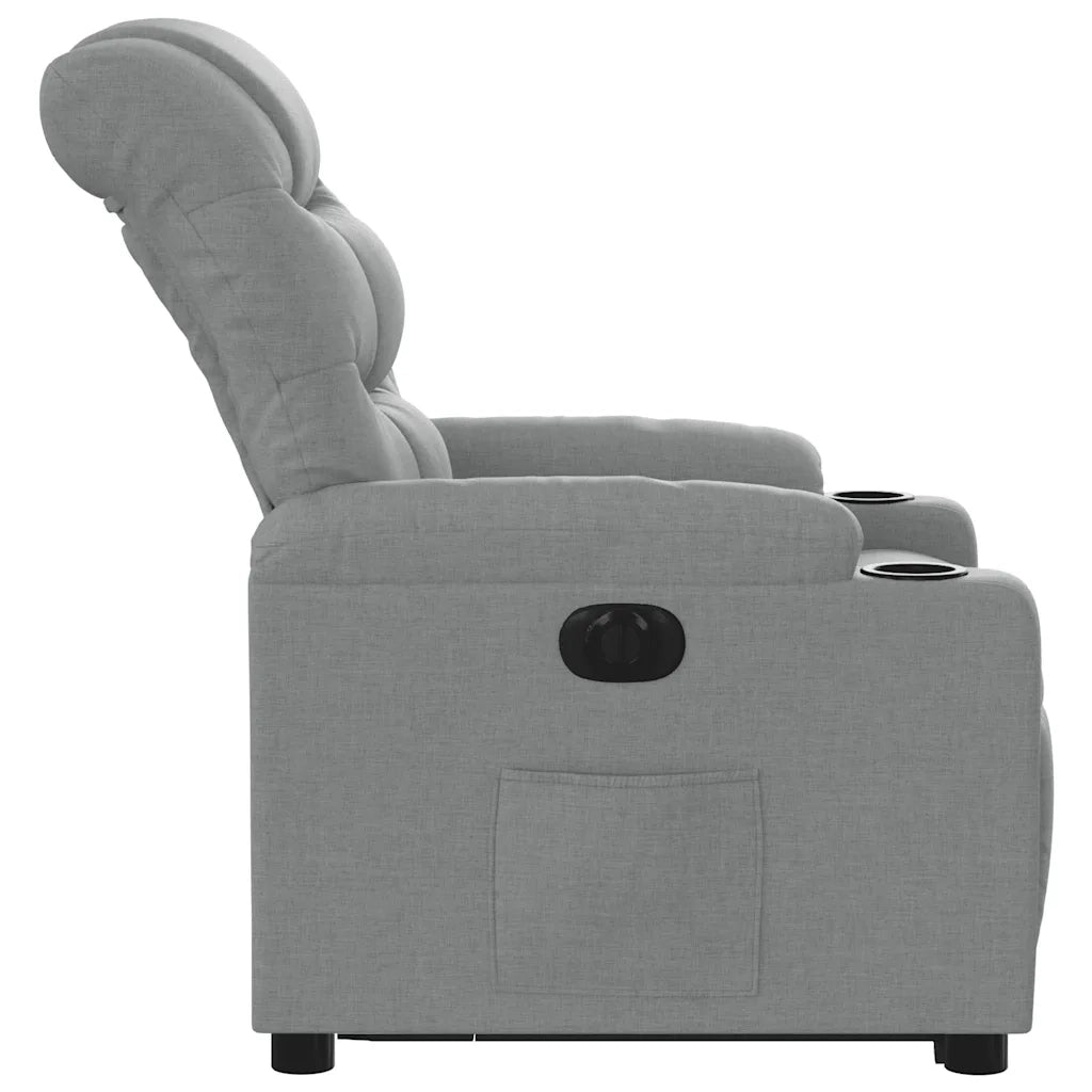 Poltrona Reclinante Alzapersona Elettrica Grigio Chiaro Tessuto 3206663