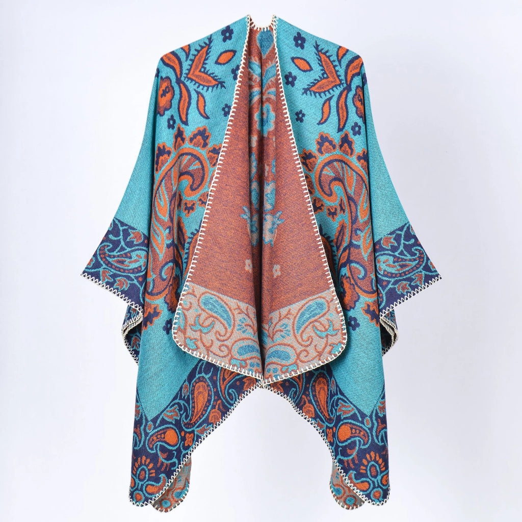 Nuovo scialle/sciarpa jacquard paisley versatile ed elegante per la primavera e l'autunno, scialle in cashmere double-face