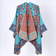 Nuovo scialle/sciarpa jacquard paisley versatile ed elegante per la primavera e l'autunno, scialle in cashmere double-face