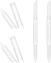 Set di 2 Slider per Cuticoli in Vetro per Rimuovere Sticks per Manicure a Doppia Faccia per Saloni di Bellezza e Donne
