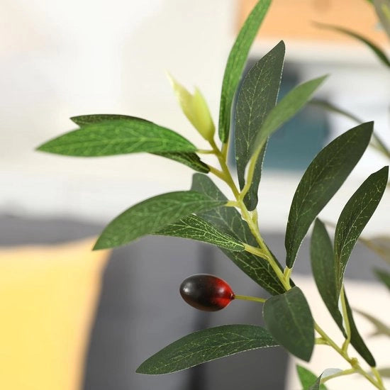 Pianta di olivo artificiale - per interni - 1 pezzo - verde - materiale sintetico - 150 cm
