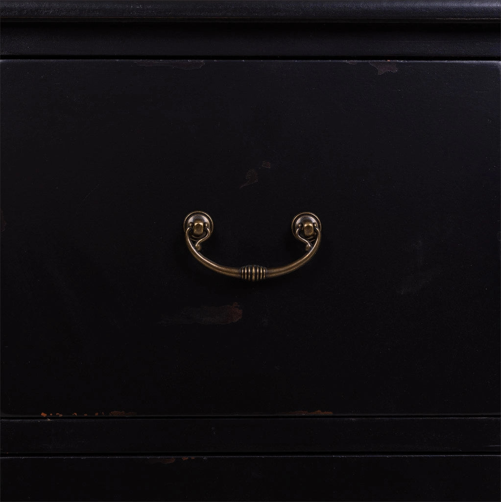 Credenza in legno nero 106x40x78h