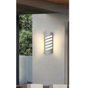 Trade Shop - Applique Led A Parete 12 W Per Esterno Luce 3000k 6500k 4000k Grigio Ip65 Es56 - -bianco Caldo      -