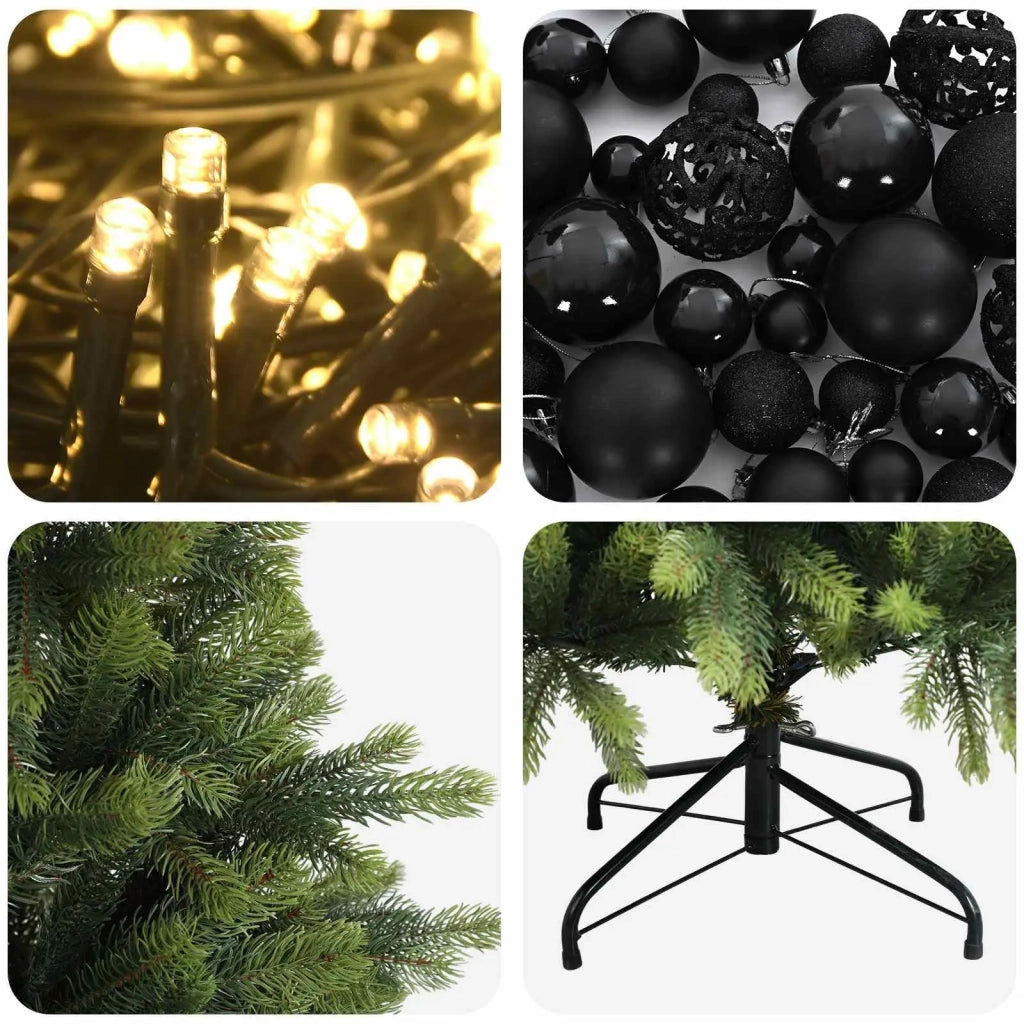 Albero di Natale artificiale con palline 180 cm 300 LED 3466433