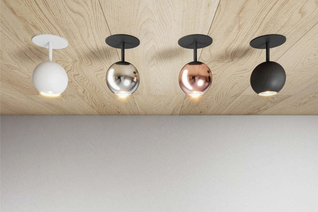 Faretto LED da incasso Bora Recessed 8,5W 36º 2700K Oro Rosa - Faretto sferico orientabile ad alta efficienza - Beneito & Faure