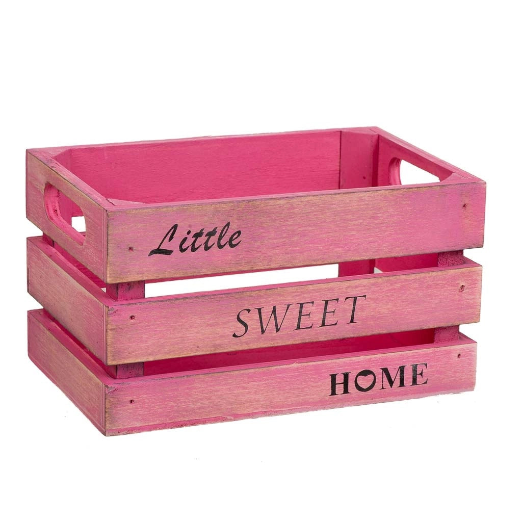 Cassetto in legno rosa 18x12x10h