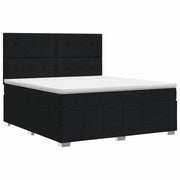 Letto box spring con materasso Nero 140 x 200 cm Tessuto 3454157