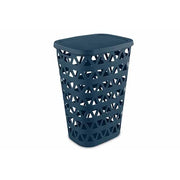 Cesta portabiancheria Oceana blu 55l cm 42,6x34,5x60,1 h