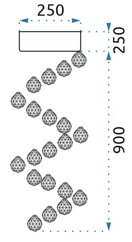 Plafoniera Da Soffitto APP779-3C