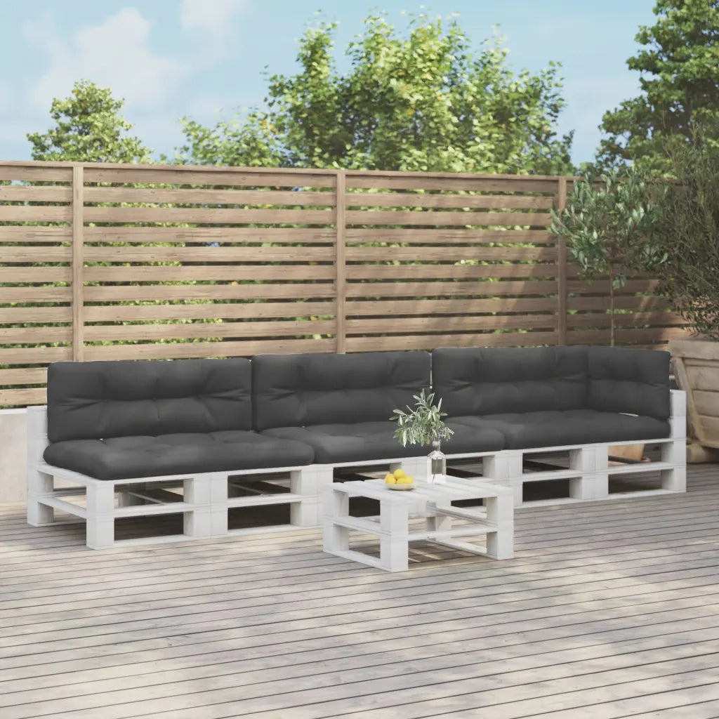 Cuscini per Pallet 7 pz Neri in Tessuto Oxford 3217149
