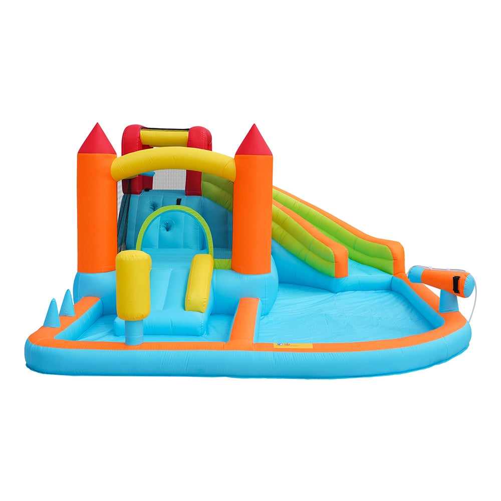 Struttura gonflabile esterna - Xylo - Con 2 piscine, scivoli, trampolino, canestro e pistolets