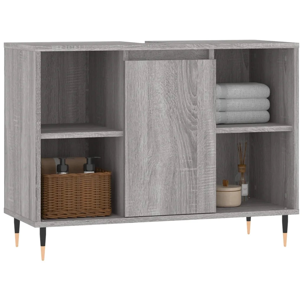 Mobile da Bagno | Armadio da bagno Grigio Sonoma 80x33x60 cm in Legno Multistrato