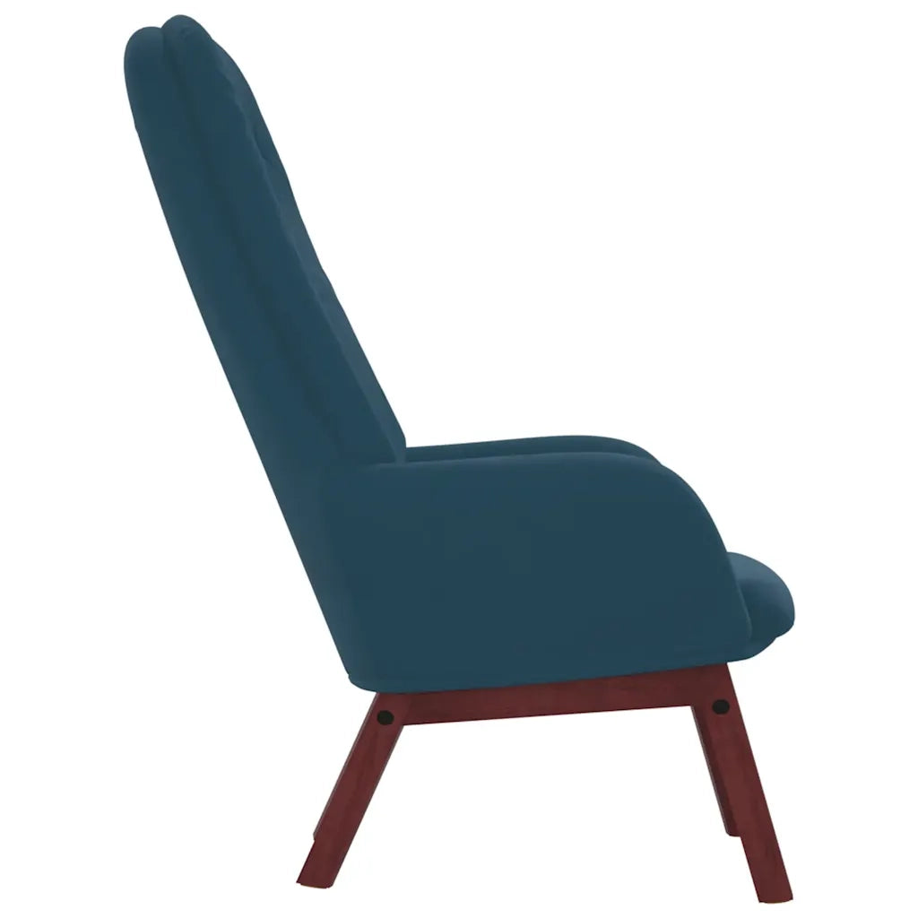 Poltrona Relax Blu in Velluto 341228
