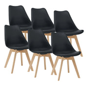 Set di 6 sedie da pranzo in similpelle color faggio nero 03_0006782