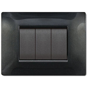 PLACCA LIFE Q LIVING PLAST NERO GLITTERING      7P- 1,0 pz
