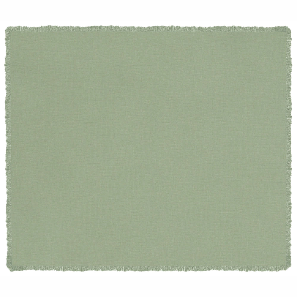 Copriletto verde in tessuto di cotone 220 x 240 cm con frange Coperta decorativa Biancheria da letto design classico Camera da letto