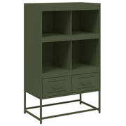 Credenza | Madia | Buffet da pranzo | Armadio da pranzo Verde Oliva 68x39x111,5 cm in Acciaio