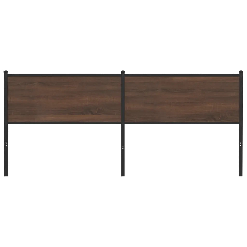 Testiera di Ricambio Rovere Marrone 200 cm in Legno Multistrato e Acciaio 4007803