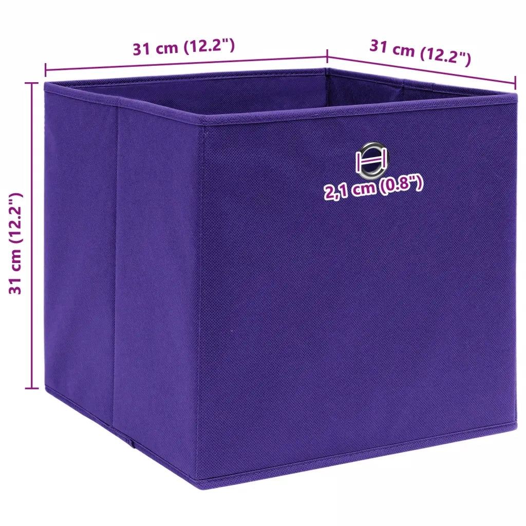 Scatole 4 pz Viola 32x32x32 cm in Tessuto cod mxl 51238