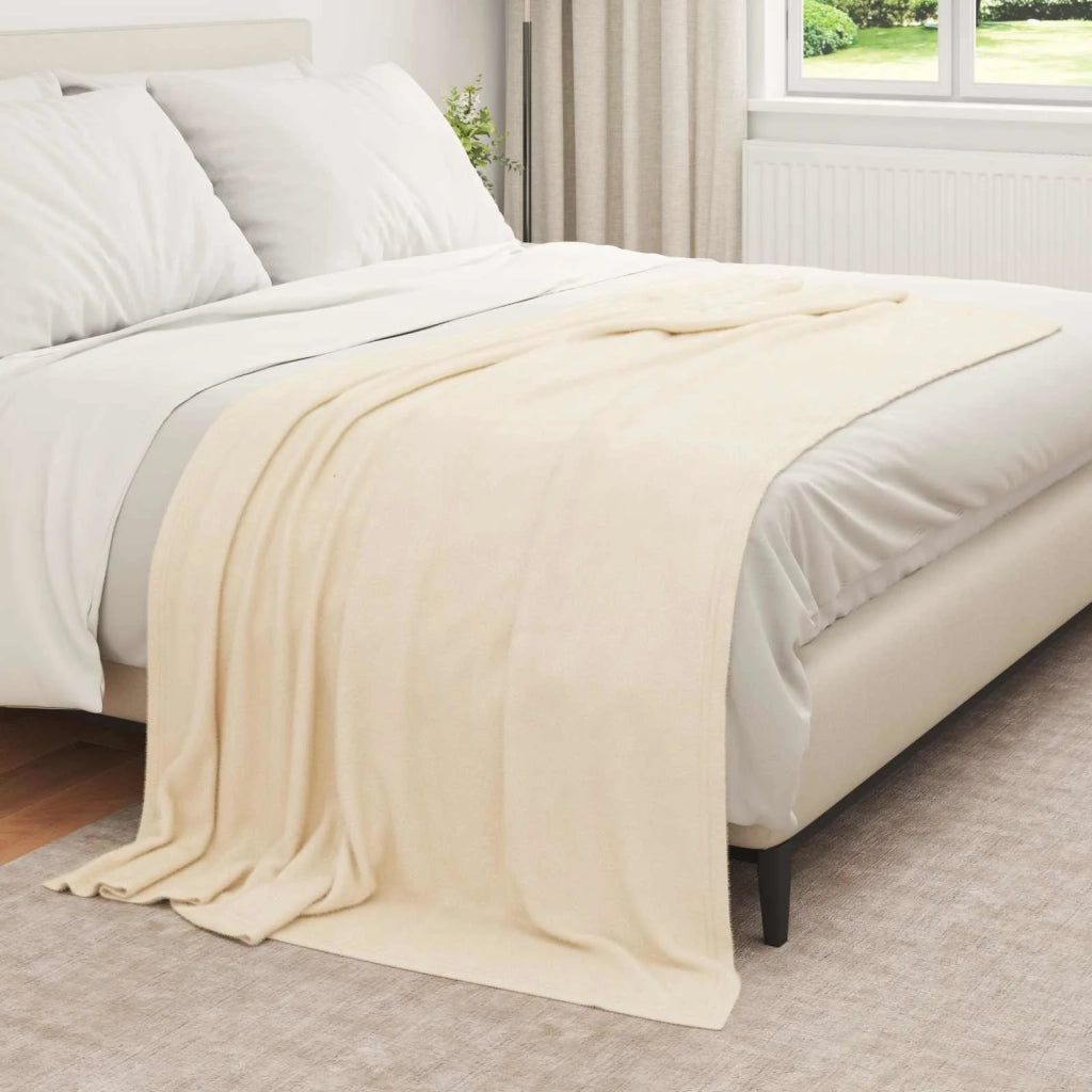 Coperte da Pile 6 pz Crema 210 x 140 cm Panno