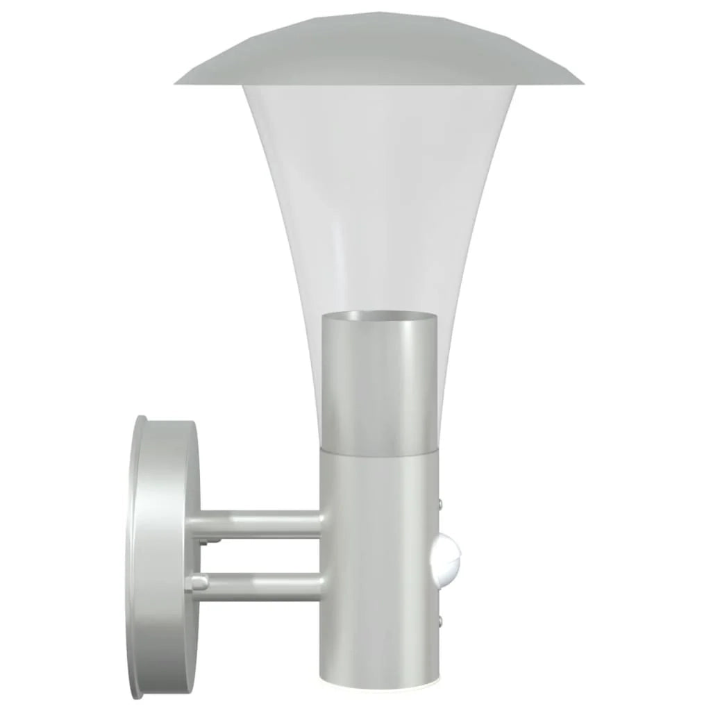 Applique da esterno con sensore a infrarossi 17,5 x 17,5 x 28 cm stile elegante in acciaio inox argento 02_0056557