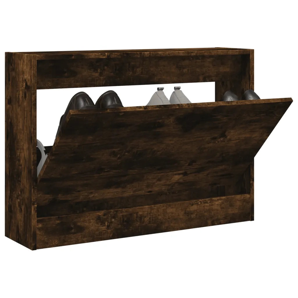 Scarpiera | Mobile per scarpe Rovere Fumo 80x21x57 cm in Legno Multistrato