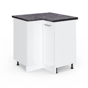 Vicco Mobile ad angolo cucina Bianco lucido 75.6 cm , PL Antracite