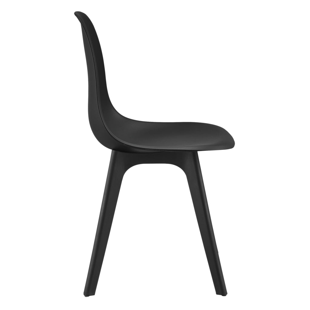 Set Brevik di 2 Sedie da Sala Pranzo in Plastica - Nero [en.casa]