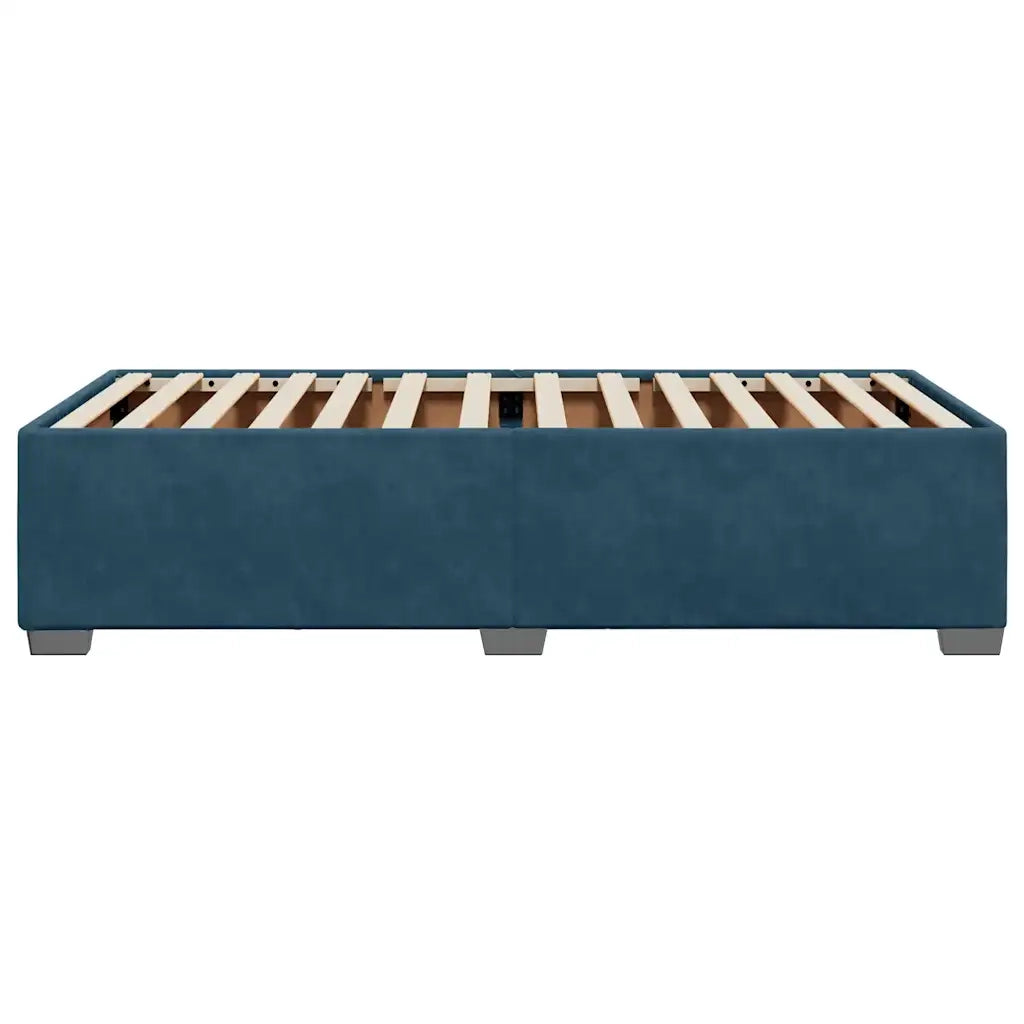 Giroletto-Struttura Letto Blu 80x200 cm in Velluto