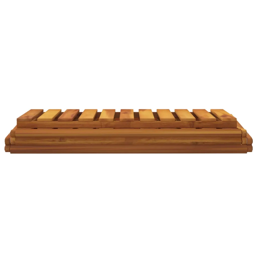Scaffale Pieghevole 3 Ripiani 70x31x63 cm Legno Massello Acacia CFW1196142