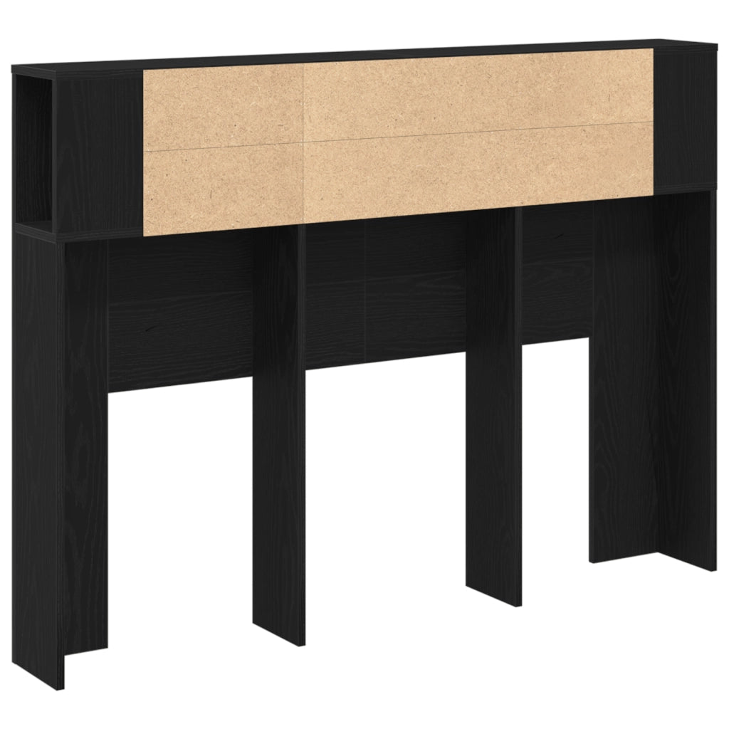 Testata in Legno Nero di  - 140x19x104.5 cm - Realizzata in Legno Ingegnerizzato