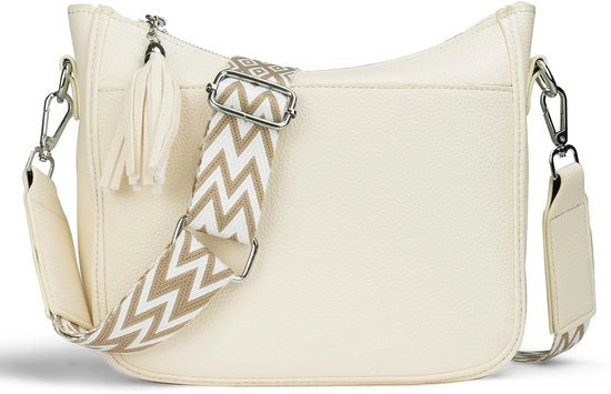 Borsa a Spalla per Donna di Alta Qualità in Pelle PU - Modella Handbag - 3 Comparti Spaziosi - Cinturino Regolabile/Removibile - Impermeabile - Leggero 0,47 kg