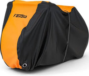 Cappotto per bicicli, impermeabile, copertura per 2-3 bicicli, tessuto Oxford 210D, garage per bicicli, cappotto con tasca, 200 x 105 x 110 cm (arancione-nero)