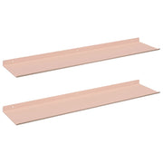 2 pz Mensola | Ripiano | Scaffale sospesa Rosa 80 x 18 x 2,5 cm Acciaio