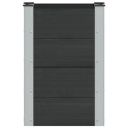 Fioriere | Cassetta per fiori | Letto rialzato da giardino Nero 50 x 30 x 72 cm