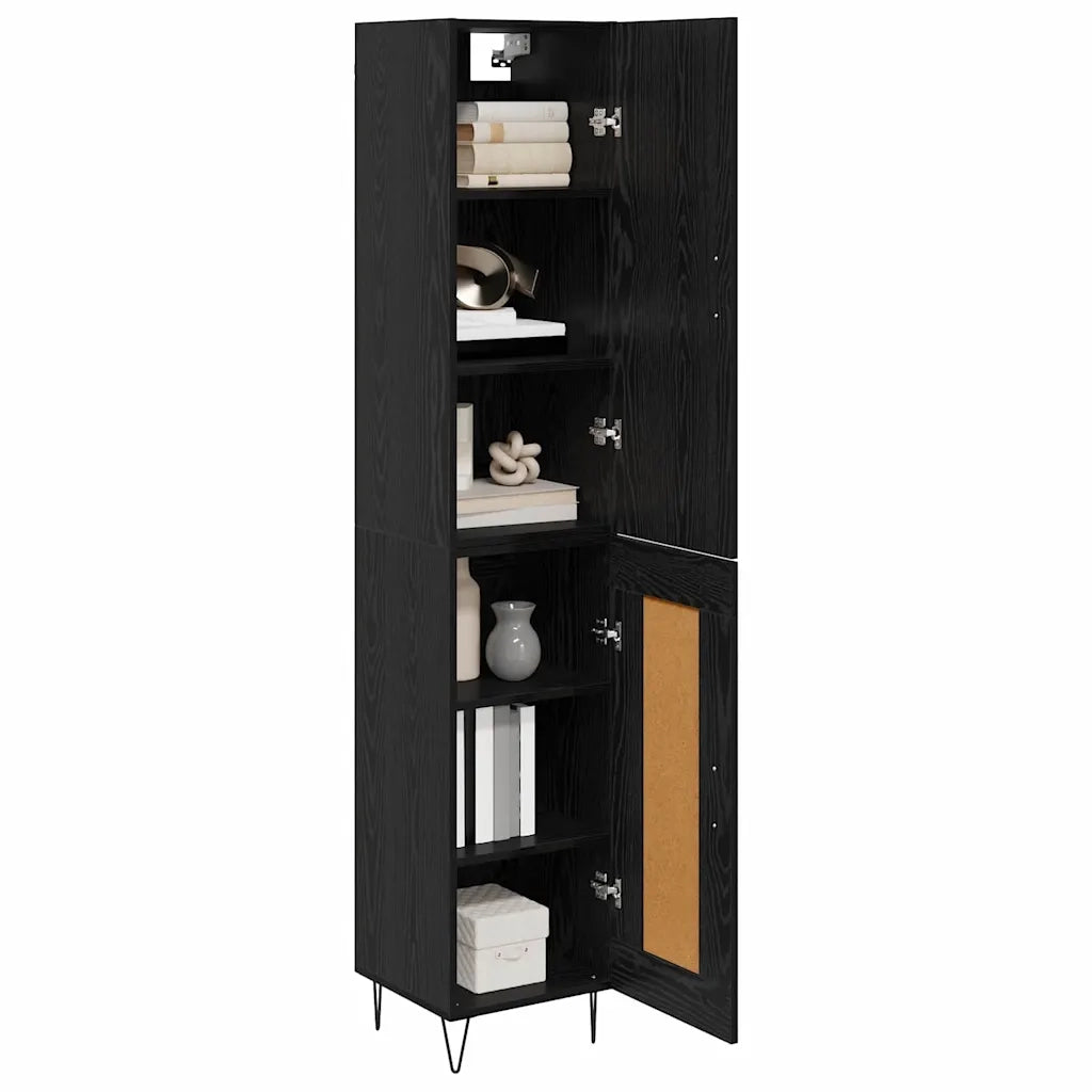 Credenza Rovere Nero 34,5 x 34 x 90 cm Legno multistrato 3402733