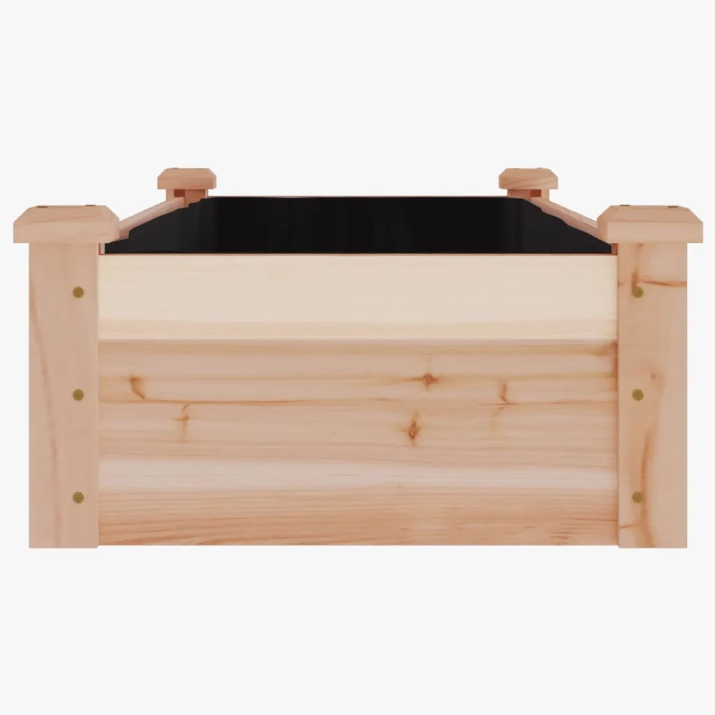 Fioriera | Cassetta per fiori | Vaso Rialzata da Giardino Fodera 120x45x25cm Massello Abete