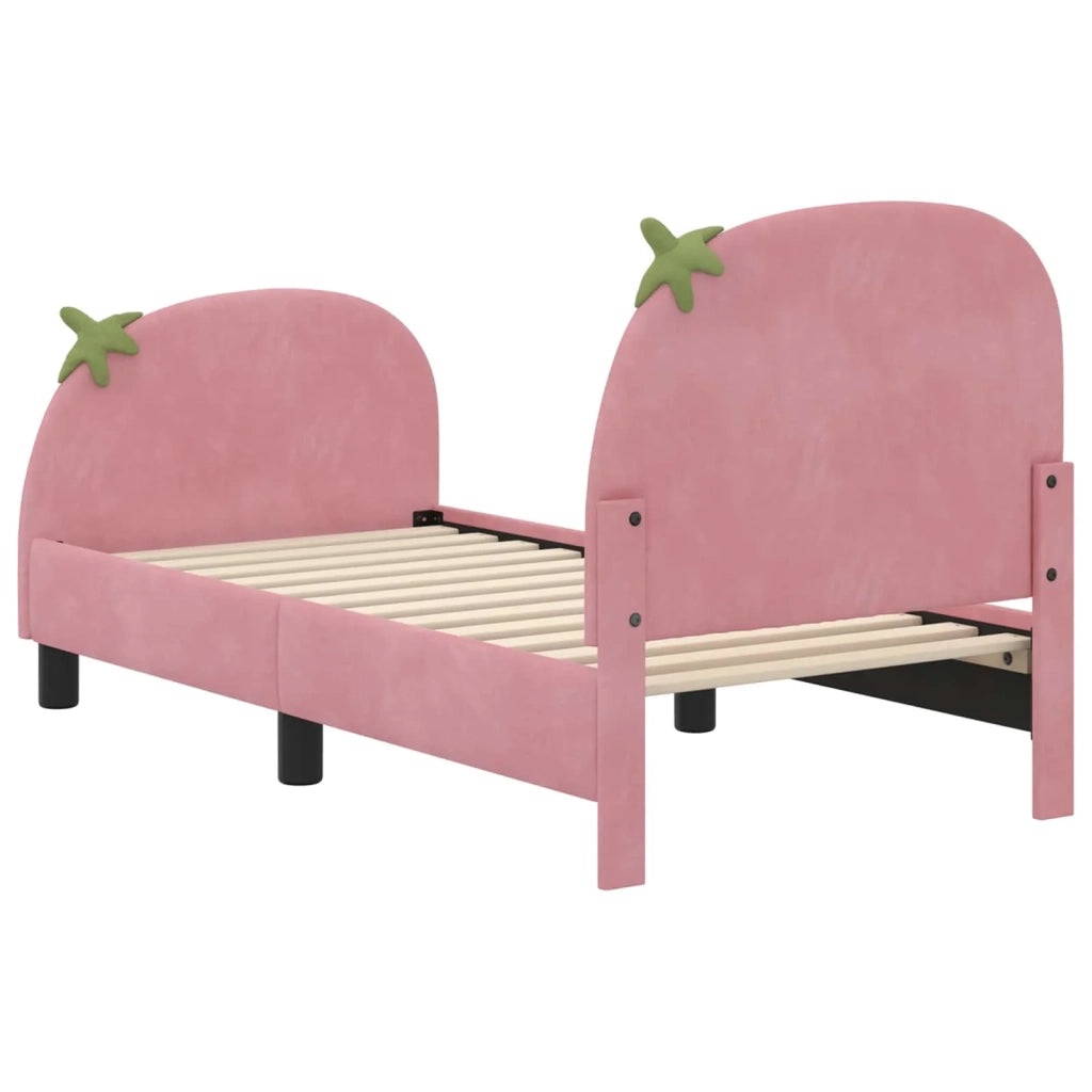 Struttura letto per bambini con testata Rosa 70 x 140 cm