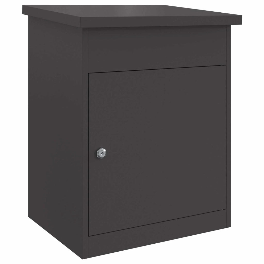 Cassetta per pacchi con porta Nero 47.5 x 38 x 59 cm Acciaio 874940