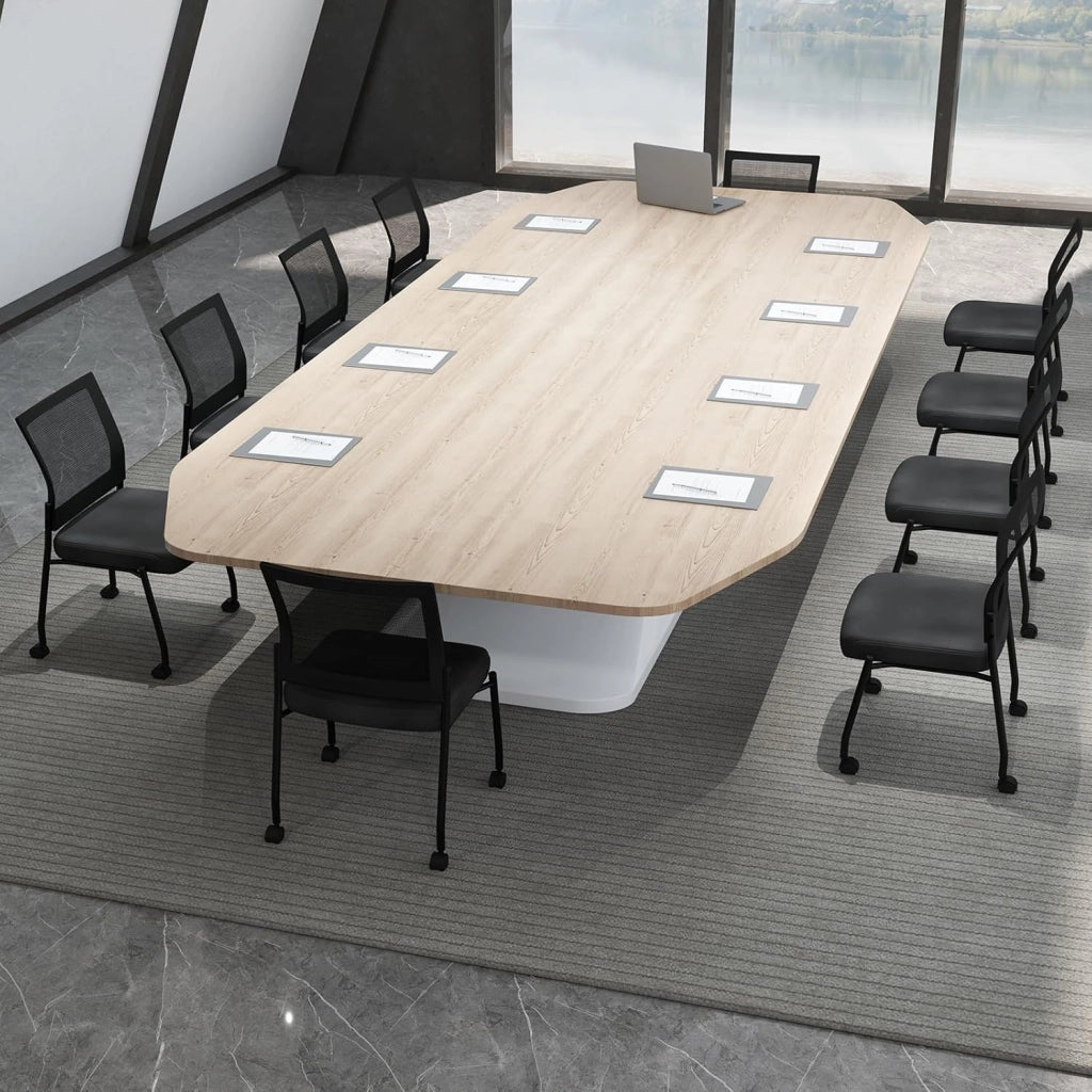 Set di 2 sedie per conferenze impilabili, sedie per sala riunioni con ruote, schienale in rete, seduta imbottita, sedili per visitatori imbottiti per ufficio, sala d'attesa, colore: nero