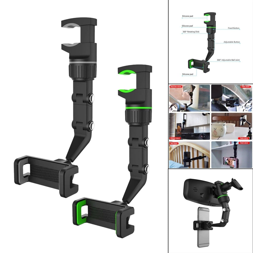 SUPPORTO DA AUTO SPECCHIETTO RETROVISORE PER CELLULARI NAVIGATORE SMARTPHONE