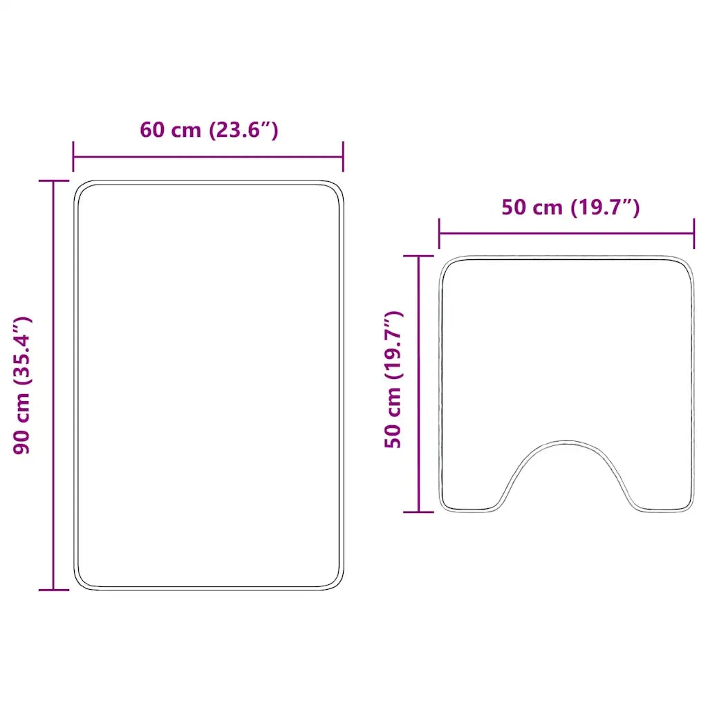 Set di tappetini antiscivolo per il bagno 2 pz Blu PP CFW3445837
