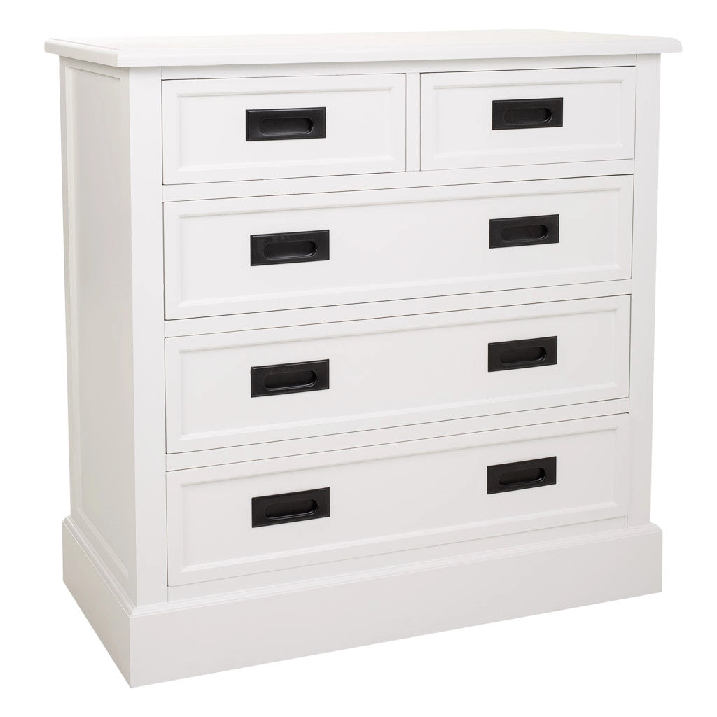 Cassettiera in legno bianco 80x40x80,5h