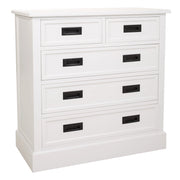 Cassettiera in legno bianco 80x40x80,5h