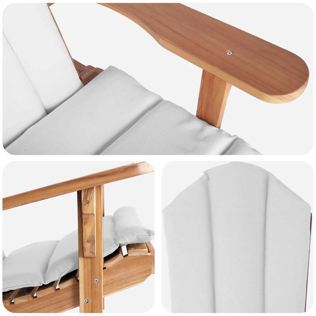 Sedia Adirondack da giardino Naturale Legno di teak solido 42041356